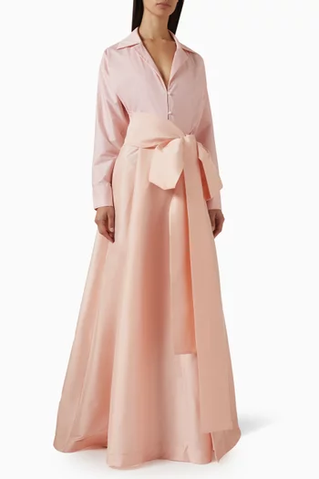 Beatrice Maxi Dress in Taffeta