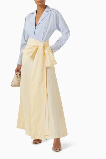 Clarence Belted Dress in Cotton