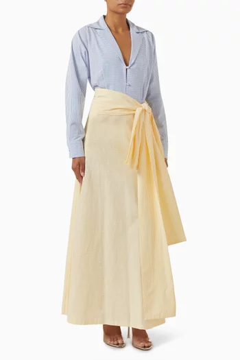 Clarence Belted Dress in Cotton