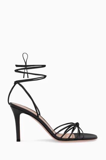 Wrap Ankle Strap 85 Sandals in Nappa Leather