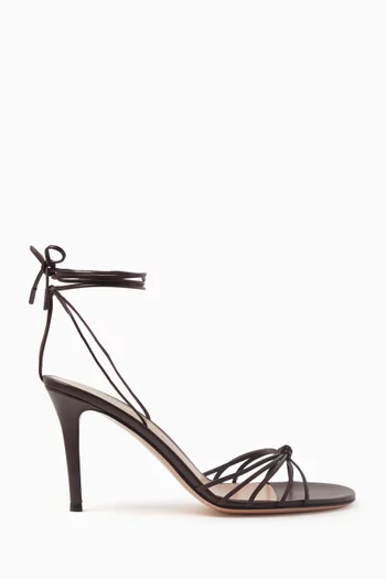 Wrap Ankle Strap 85 Sandals in Nappa Leather