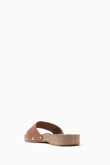 Riviera Flat Sandals in Suede