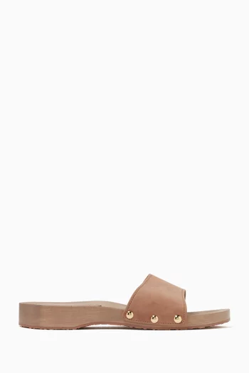Riviera Flat Sandals in Suede