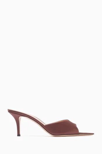 Elle 70 Mule Sandals in Crepe-satin