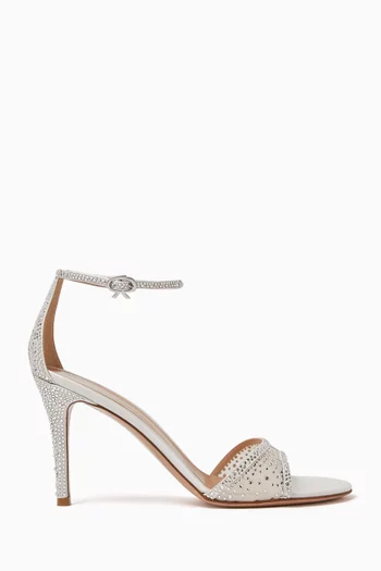 Rania 85 Crystal Sandals in Organza