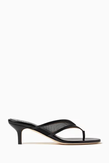 Koko 45 Mule Sandals in Mesh & Leather