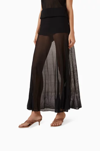 Koko 45 Thong Mules in Mesh & Leather