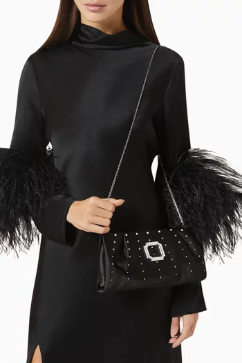 Vittoria Embellished Clutch Bag in Satin