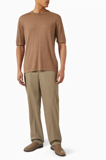 Oversized T-shirt in Silk-cotton Blend