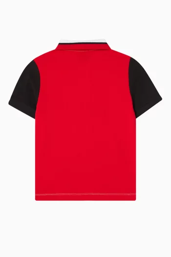 Colour-block Polo Shirt in Cotton