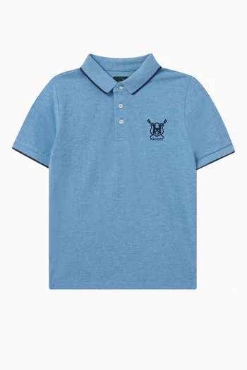 Embroidered Heritage Polo T-shirt in Cotton