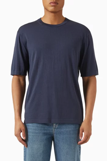 Oversized T-shirt in Silk-cotton Blend