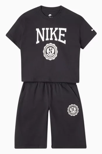 Knee-length Shorts in French Terry