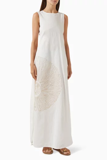 Sheena Maxi Dress in Cotton & Linen