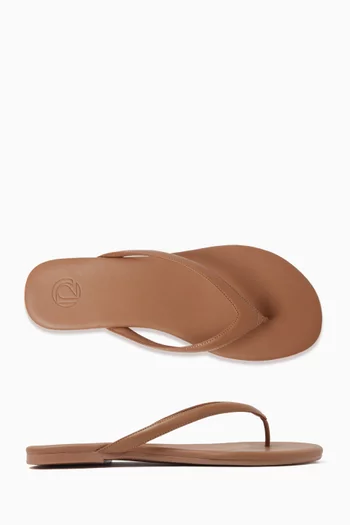 Thong Sandals in Leather