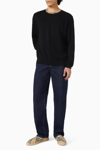 سترة بفتحة رقبة مستديرة صوف