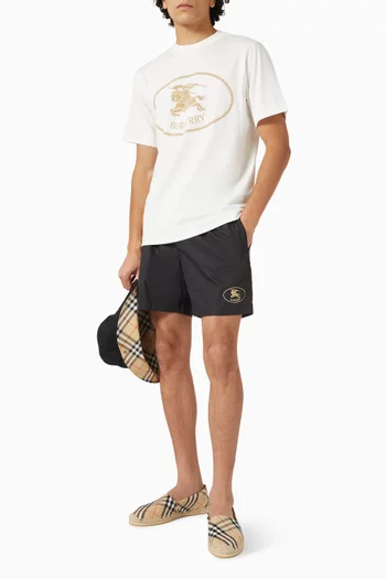 Knight Stamp Swim Shorts in Nylon