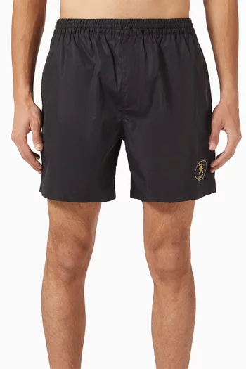 Knight Stamp Swim Shorts in Nylon