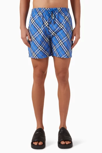 Check Swim Shorts in Nylon