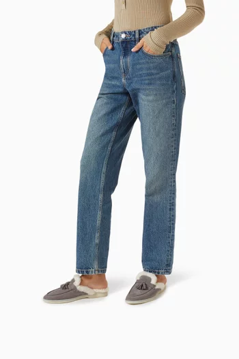 Lucrezia Mules in Suede & Shearling