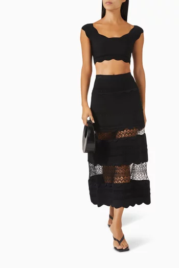 Jeannie Midi Skirt in Knit