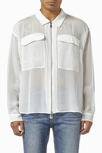 Zipped Shirt in Viscose