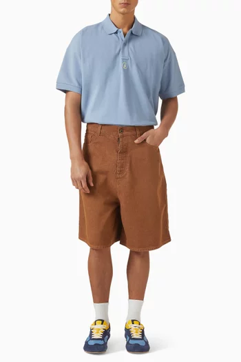 Anchor Embroidered Polo T-shirt in Cotton