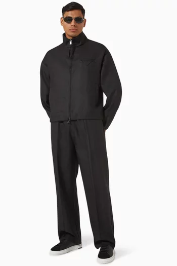 Tailored Funnel-neck Jacket