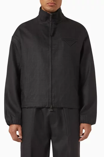 Tailored Funnel-neck Jacket