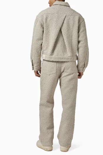 Carpenter Pleated Jacket in Bouclé Denim
