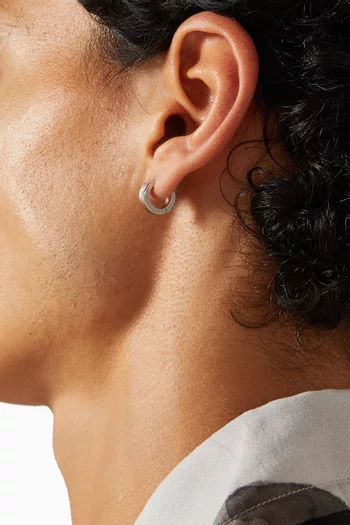 Single Huggie Earring in Sterling Silver