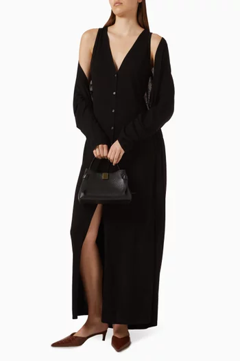Relaxed Long Cardigan in Silk & Cotton