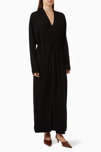 Relaxed Long Cardigan in Silk & Cotton