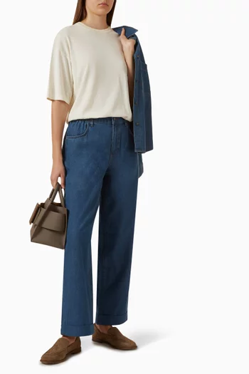 T-shirt in Silk & Cotton Knit