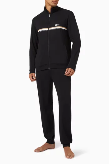 Logo Tracksuit Set in Stretch Cotton