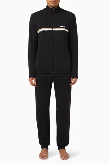 Logo Tracksuit Set in Stretch Cotton