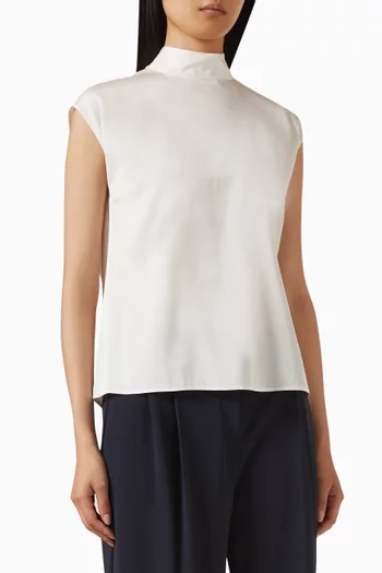 Bidriz Top in Stretch Silk