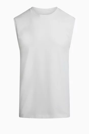 Cotton Relaxed Sleeveless T-shirt