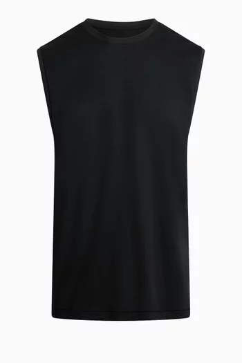 Cotton Relaxed Sleeveless T-shirt