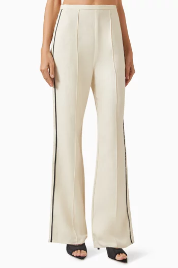 Billie Contrast Pants in Linen Blend