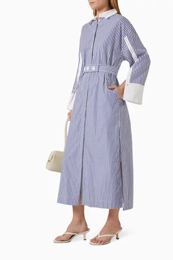 Lexington Shirt Maxi Dress in Cotton
