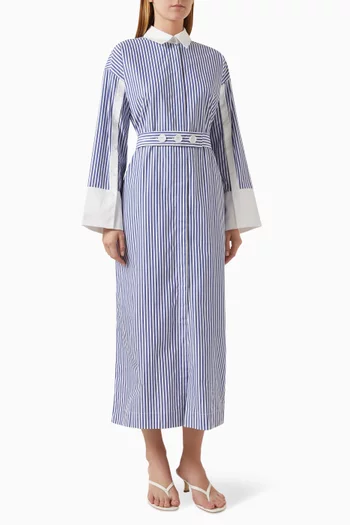 Lexington Shirt Maxi Dress in Cotton