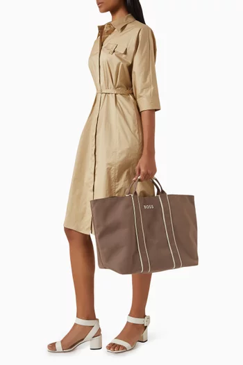 Textured Logo Tote