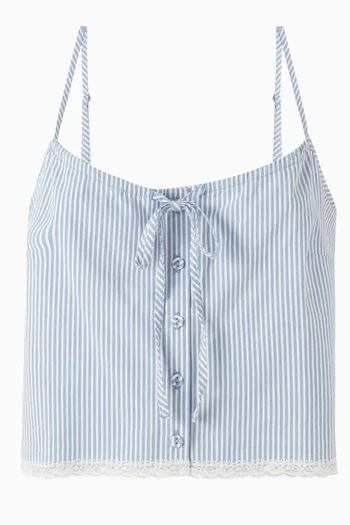 Cotton Poplin Sleep Tank Top