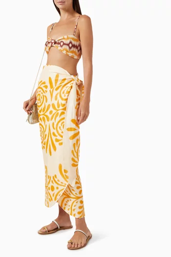 Mapara Wrap Skirt in Linen