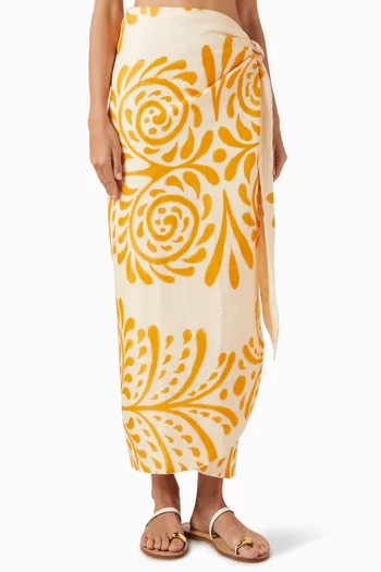 Mapara Wrap Skirt in Linen