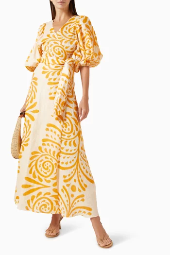 Ermita Midi Dress in Linen
