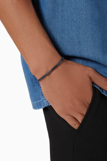 Quadro Tennis Bracelet in Rhodium-plated Silver