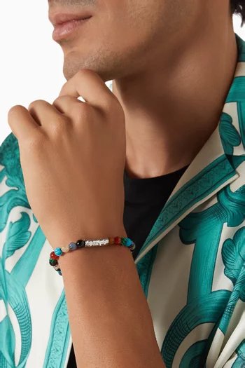 Classic Discs Bracelet in Rhodium-plated Sterling Silver