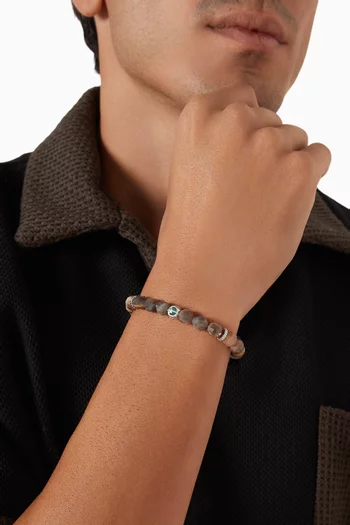 Hexade Peace Bracelet in Rhodium-plated Silver
